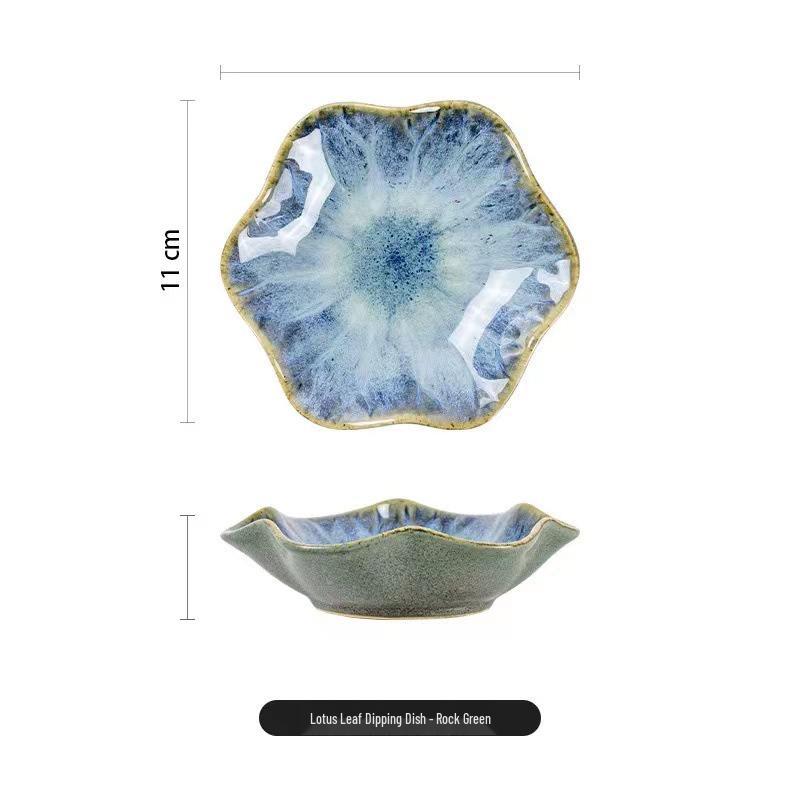 Japanese Kiln-Glaze Ceramic Jewelry Display and Sushi Sauce Dish