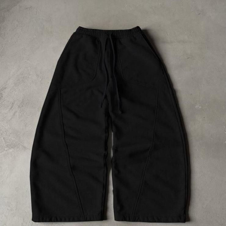 

Женские уличные хип-хоп гот харадзюку прямые брюки с широкими штанинами американский ретро Y2K повседневные свободные мешковатые брюки M чёрный