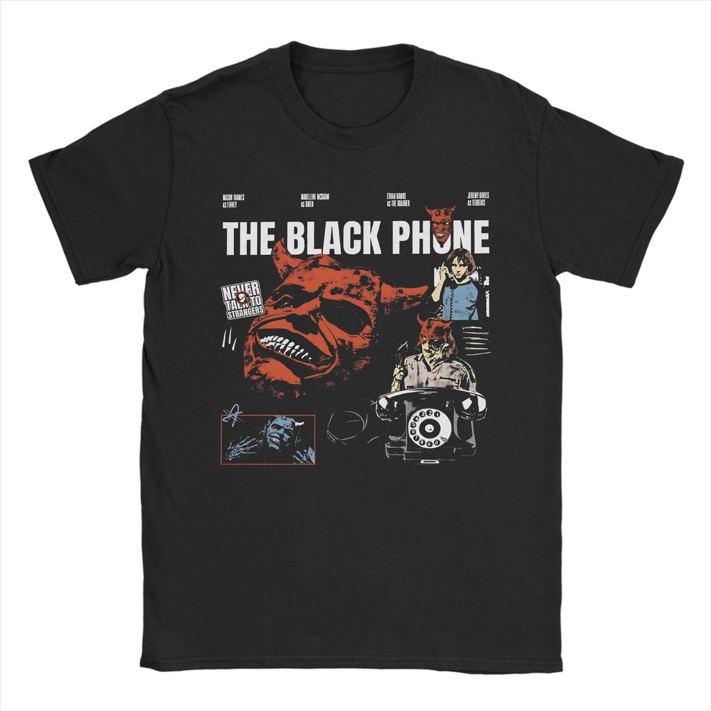 Fashion The Black Phone Horror Movie T Shirt For Unisex Cotton Tee Shirt Short Sleeve Clothes