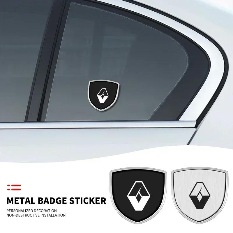 3D Metal Car Body Fender Emblem Shield Stickers Decor Auto Accessories For Renault Clio 4 Megane 3 2 Captur Trafic Logan RS T111
