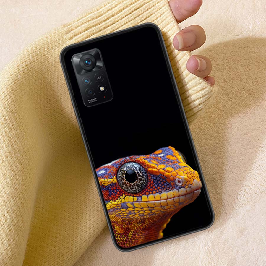 Lizards and Geckos Have Big Eyes Phone Case For Redmi 13C 14C Note 14 13 Pro Plus 12 12C 10A 10C 10 9A 9C 9T 9 8 8A K80 K70 Pro