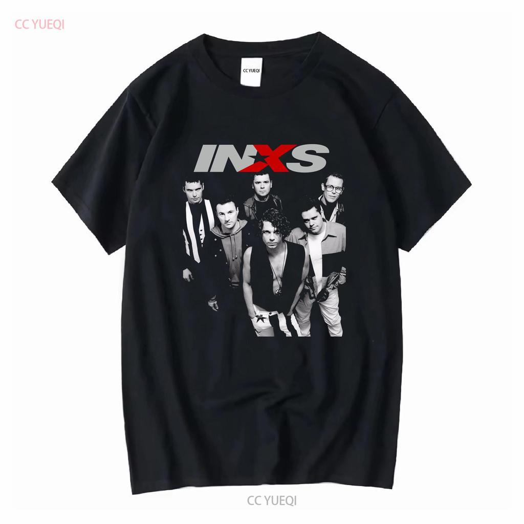 INXS Band T Shirt HOT Gift for Mom Art New Year Long or Short Sleeves Vintage Washed Versatile Homme Casual Streetwear Soft