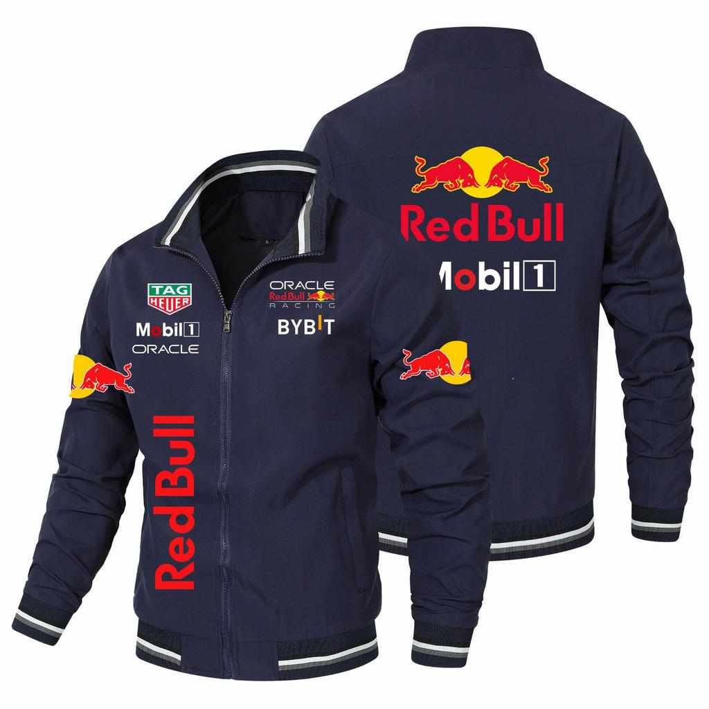 Jaqueta Masculina com Gola Alta e Zíper com Logo de Carro - Estilo Baseball Esportivo Casual para Primavera e Outono