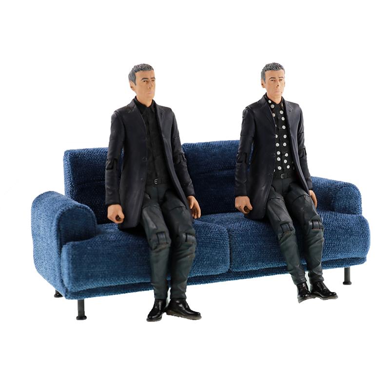 1:12 Mini Diy Dollhouse European Style Double Sofa Simulation Miniature Living Room Furniture Kids Pretend Play Doll House Decor