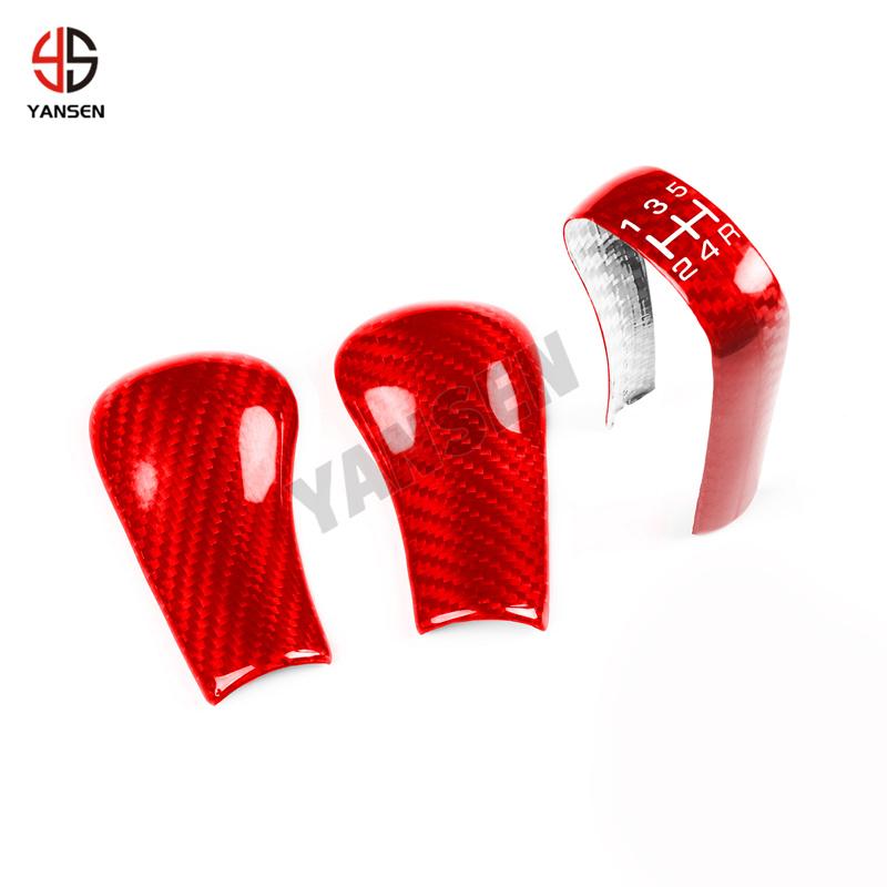 For Nissan GTR R34 1999-2002 R33 1994-1999 R32 1989-1994 Accessories Carbon Fiber Interior Gears Head Shift Cover Trim Sticker
