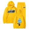 Womens Plush Long Sleeved Loose Fitting Pullover With Letter Print And Rope Hoodie Two Piece