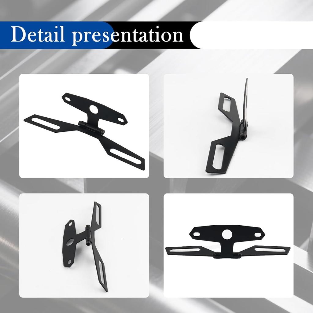 Motorcycle License Plate Bracket,Adjustable Butterfly Motorcycle License Plates Holder for Licenses Plate Tail Light Fixing,Universal Motorcycles