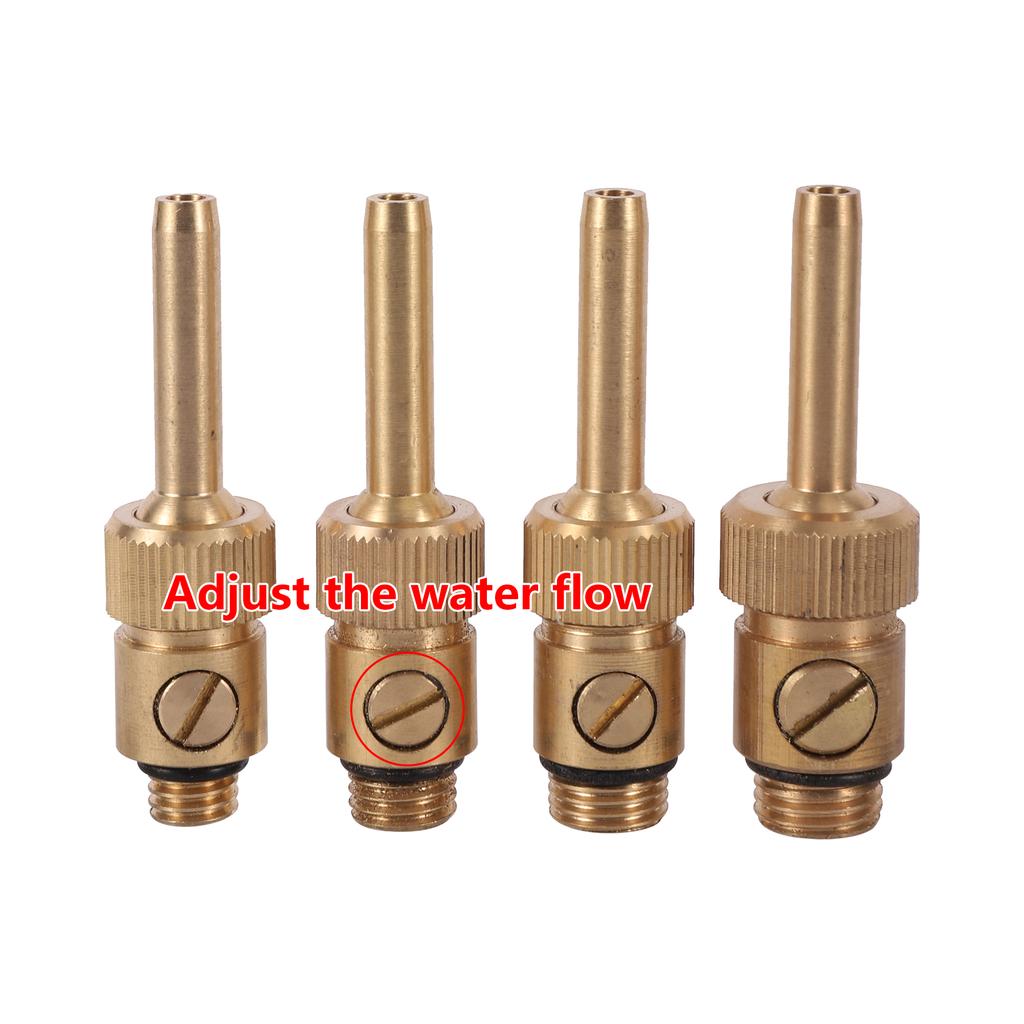 Waterline Fountain Nozzles Adjustable Brass Water Curtain Fountain Nozzle M10 M12 M13 M14 Male Thread Pond Pool Landscape Supply