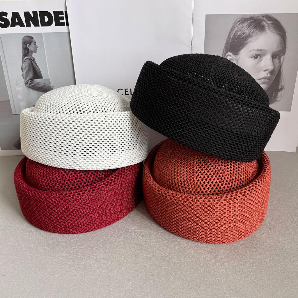 New Summer Mesh Outdoor Breathable Beret For Women Hard Black White Berets Caps Elegant Sun Hat Female Beret