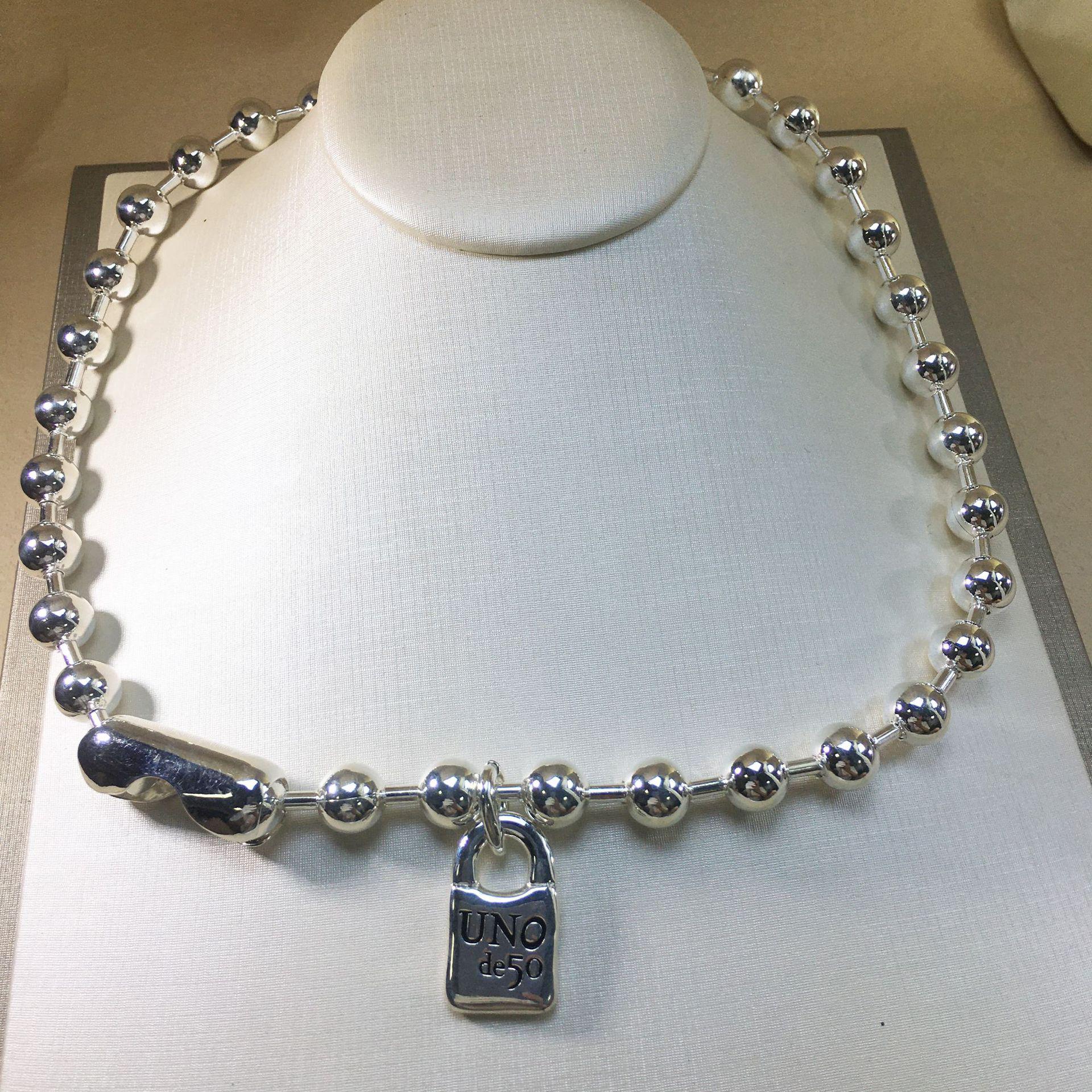 2024 UNOde50 Elegant Beaded Necklace: Romantic Women s Fashion Jewelry Gift 45cm