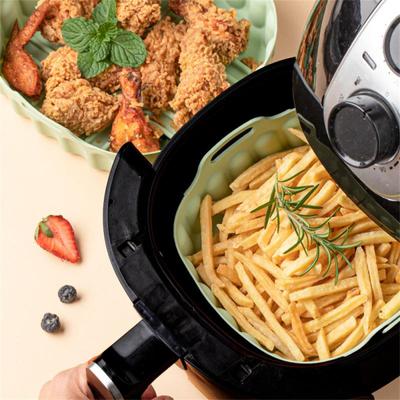Air Fryer Silicone Basket Thicken Silicone Mold For Air Fryer Pot Oven Baking Tray Fried Chicken Pizza Mat Air Fryer Accessories