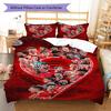 FCB  Pattern Bedding Quilt Set Quilt Cover Pillowcase Home Decoration Birthday Gift (1 * duvet cover + 2 * pillowcase, without core)
