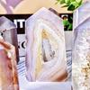 Polished Agate Flame Geode Prism: Natural Crystal Home Decor