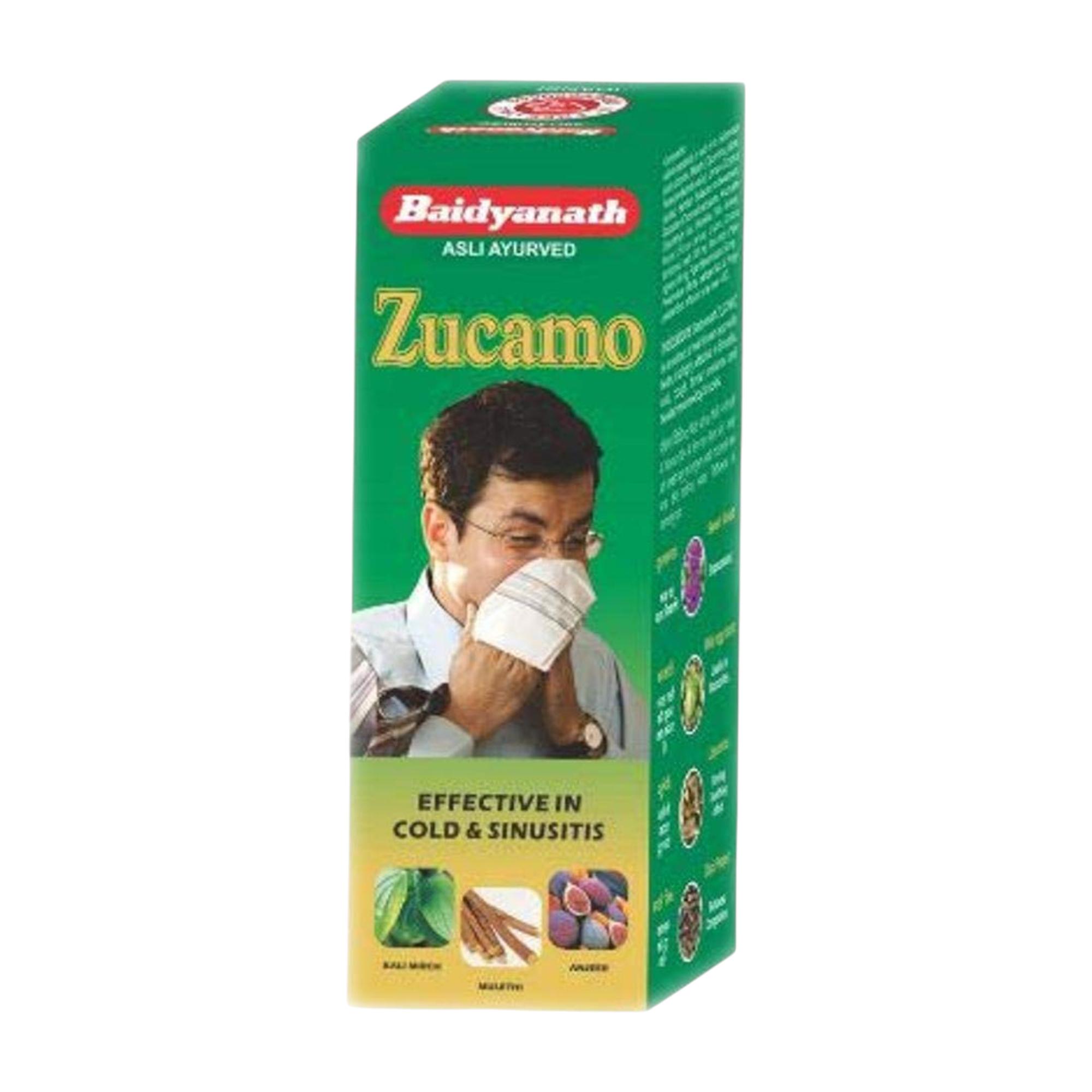 

Baidyanath Zucamo Ayurvedic Cough Relief Syrup 100 ml X Pack Of 2 For Cold And Throat Comfort