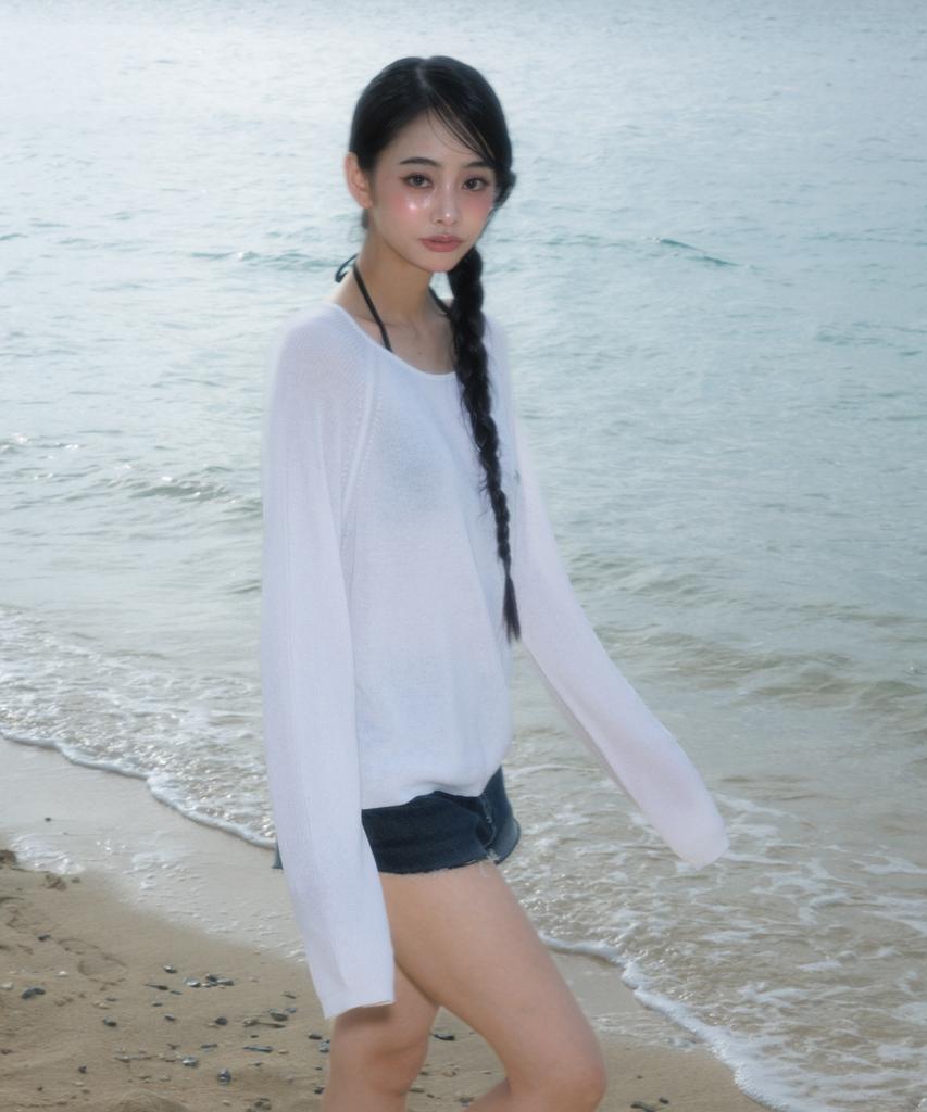 ROSEFRANTZ Boatneck Sheer Basic Knit [Ivory]
