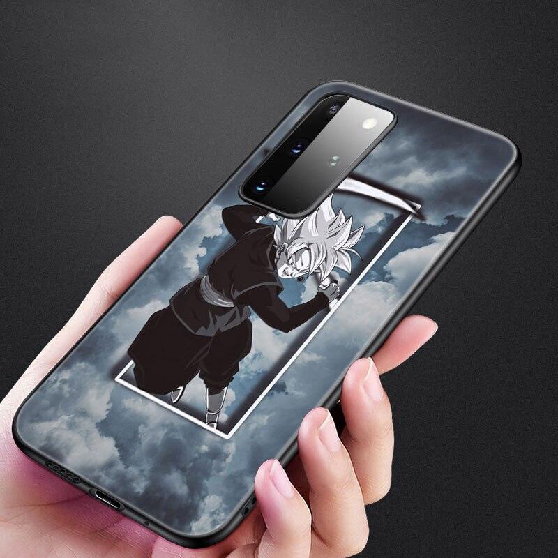 Anime Son Goku Super Saiya Case For Samsung Galaxy S20 S21 FE S10 Lite Note 20 10 Lite S8 S9 + S10E S10 Plus Ultra Black Cover