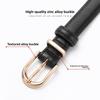 Women's two-layer cowhide pin buckle belt - versatile casual waist belt - stylish and portable young women's belt with pin buckle