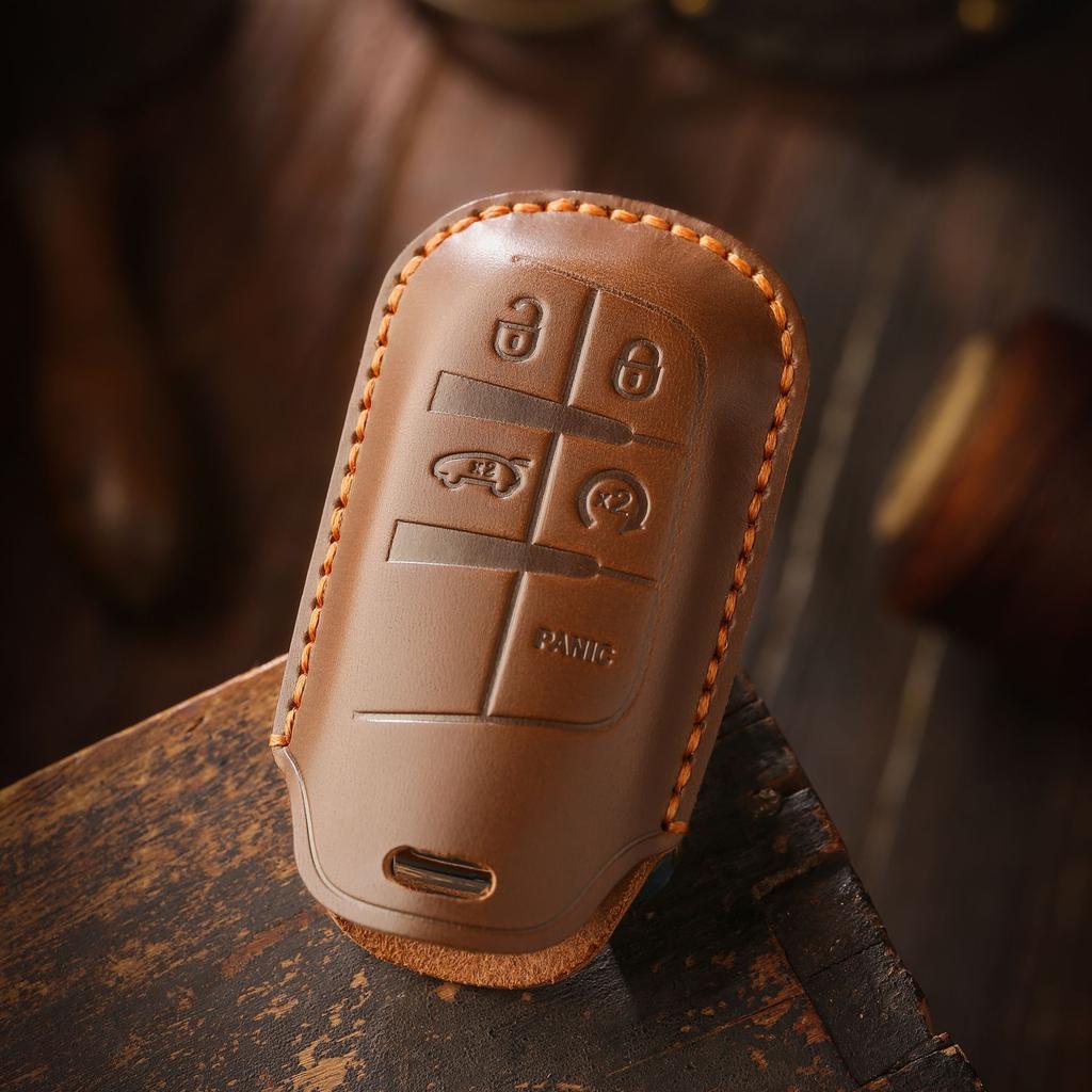 Neues Retro-Schlüsseletui für Jeep Jeep Compass Commander Nookie handgefertigtes Leder-Schlüsseletui