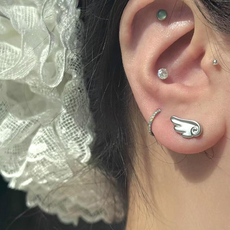 New Cute Frosted Angel Wings Stud Earrings For Women Fashion Y2K Stud Earring Jewelry Gifts