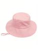 New Children's Hats, Sun Hats, Breathable Basin Hats for Boys and Girls, Beach Hats, Fishing Pure Color, Simple Design
