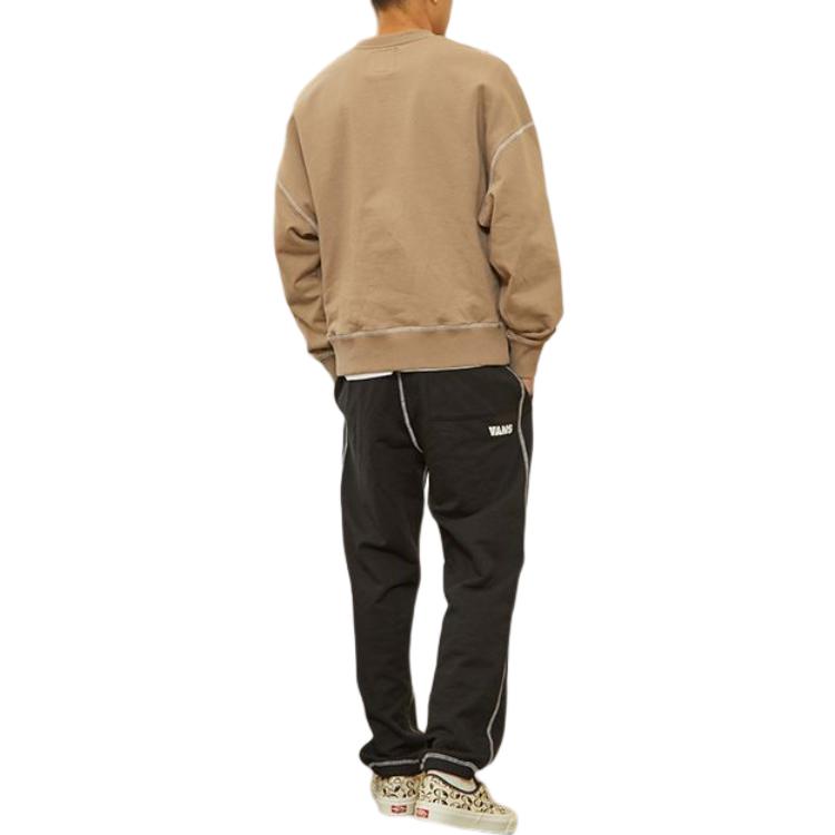 Vans Logo Print Crew Neck Sweatshirt Men Tops Light-Brown VN0A5H9GYEH