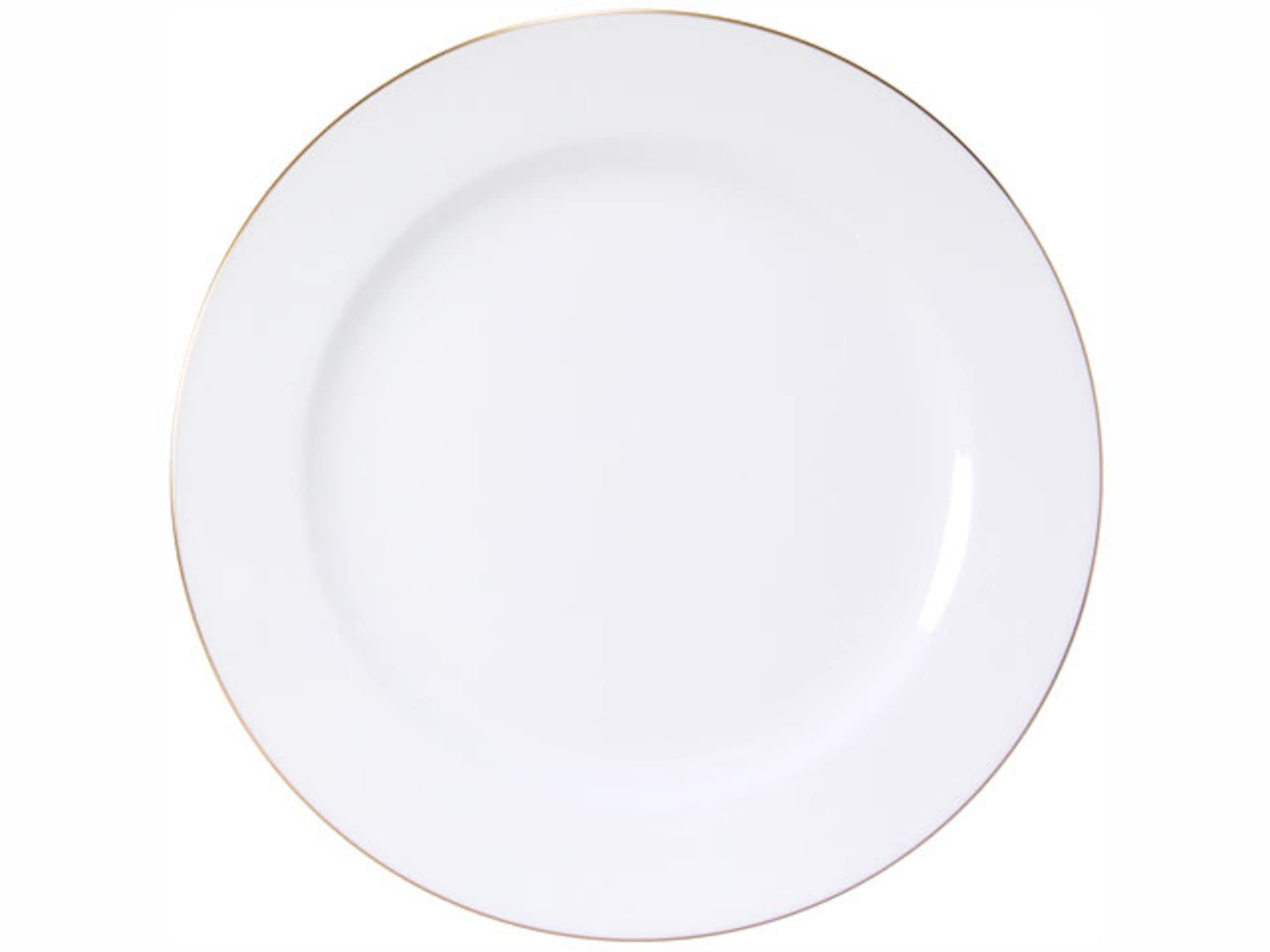 

Okura Art Pottery Gold Line (Rim Shape) 26cm Meat Dish, Made in Japan, 1h/1001