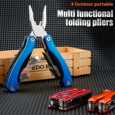 ציוד קמפינג הישרדות בחוץ נירוסטה 9 ב-1 כלי רב שימושי נייד פלייר אביזרי קמפינג נייד