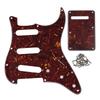 FLEOR Set of 11 Hole ST Guitar Pickguard SSS Scratch Plate Back Plate & Screws for Electric Guitar Parts