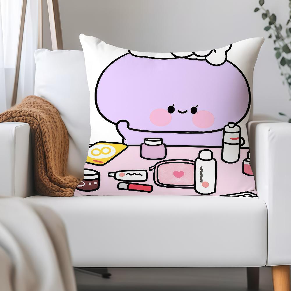 Cartoon A-Asamimichan Cute Pillow Case Applicable Space For Guest Rooms Interiors Cars Office House Decoration