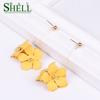Shell Bay Metal Flowers Earrings For Women Long Drop Earrings Boho Fashion Geometric Simple Punk Cc Cute Earring Girls Boho