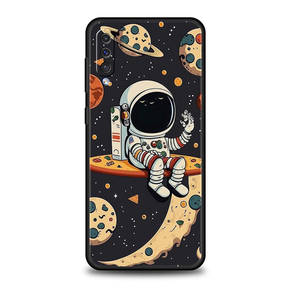 Cartoon Astronaut Star Space Phone Case for Samsung Galaxy A24 A13 A53 A73 A33 A22 A12 5G A02 A03 A70 A50 A10 A20 A30 TPU Shell Samsung A20s
