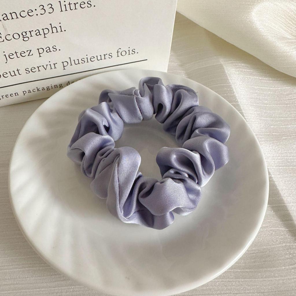 Eleganter japanischer & koreanischer plissierter Satin-Haarring: Vielseitiges Temperament Französischer Pferdeschwanz Elastisch