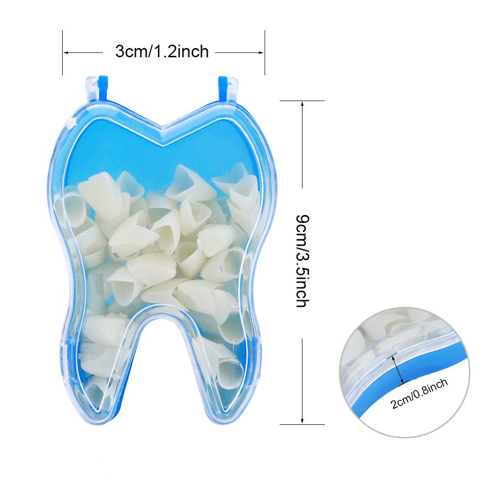50Pcs Anterior Real Temporary Teeth Crown for Whitening Porcelain Teeth Dental Health