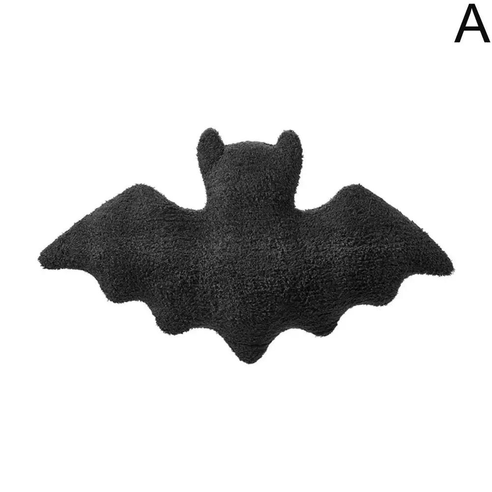 Подушка-летучая мышь на Хэллоуин плюшевая подушка-летучая мышь готическая розовая плюшевая подушка на Хэллоуин A6o8 чёрный 2477₽