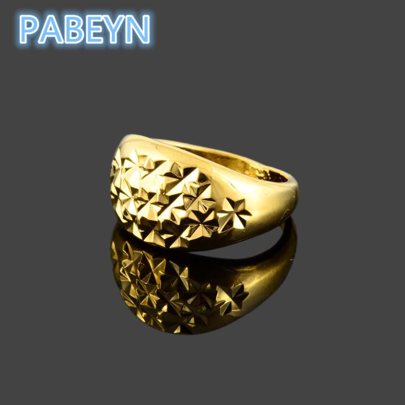 Luxury 24K Gold Ring Gold Plated Gypsophila Ring Glamour Party Engagement Wedding Jewelry Gift