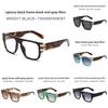 Men Square Frame Sunglasses With Uv400 Protection For Summer Fashion And Travel