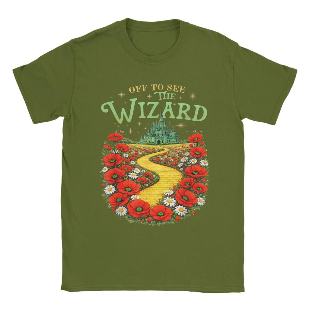 Yellow Brick Road Tee Wicked Off To See Wizard T Shirt Summer Leisure T Shirts Unisexs Cotton ONeck Oversize Tees Short Sleeves