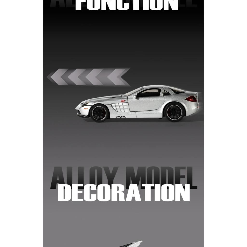 1/32 Benz SLR 722S Roadster Speedster Alloy Diecast Model Car Collection Hobby Decoration Home Ornament Birthday Gift with Boyfriend