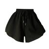 Summer Women Shorts Drawstring High Elastic Waist Shorts Loose Pocketed A-line Thin Casual Sport Homewear Short Pants