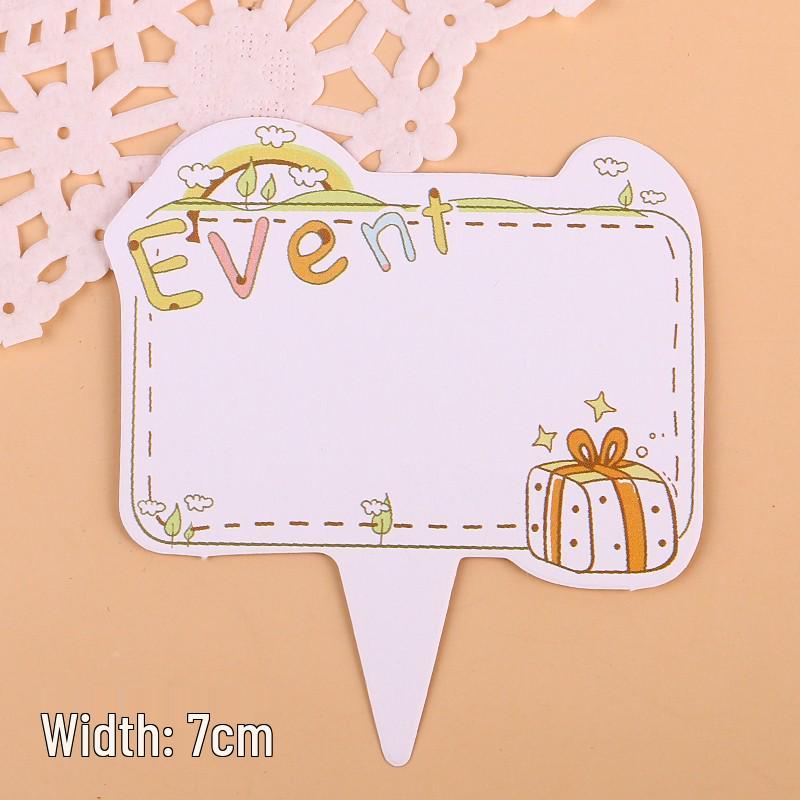 50-Piece Blank Insert Cards for Cake Decorations and Celebrations