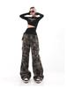 Unisex American Retro Camouflage Overalls – Casual Wide-Leg Hip-Hop Trousers