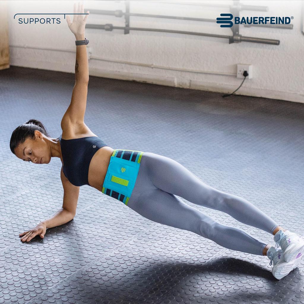 BAUERFEIND Sports Back Lumbar Made in General Medical Silicone Pad Compression for Internal Stabilization Support, Support, Germany, Device, (Black,