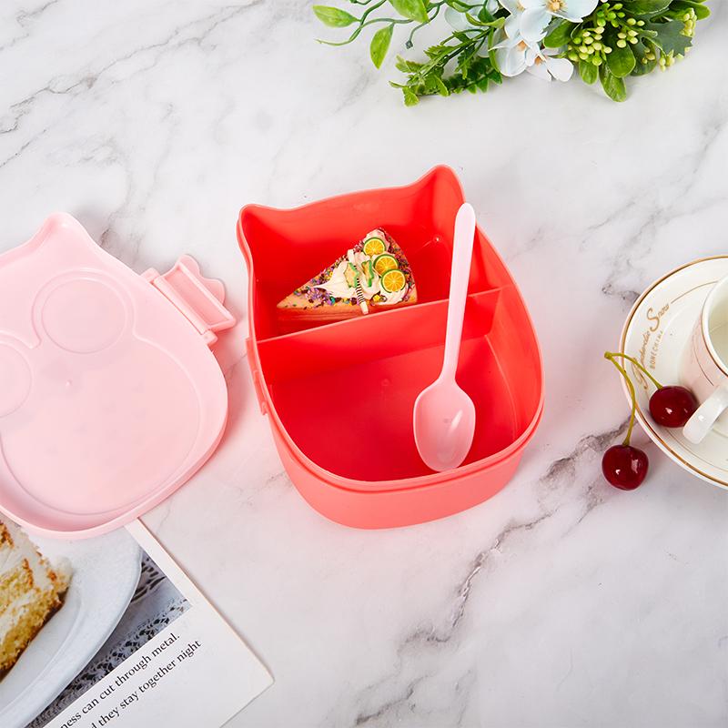 Cartoon Owl Shaped Lunch Box Bento Box Kids Portable Food Container Storage Box