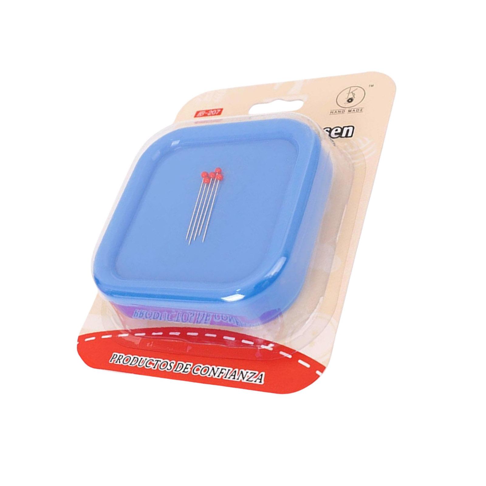 

Магнитный чехол-игольница Квадратная коробка для хранения игл из АБС-пластика Магнитный держатель для швейных булавок для шитья и рукоделия синий