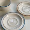 Vintage Mug Color Coil Ceramic Coffee Cup and Plate Set Latte    Cute  Tea