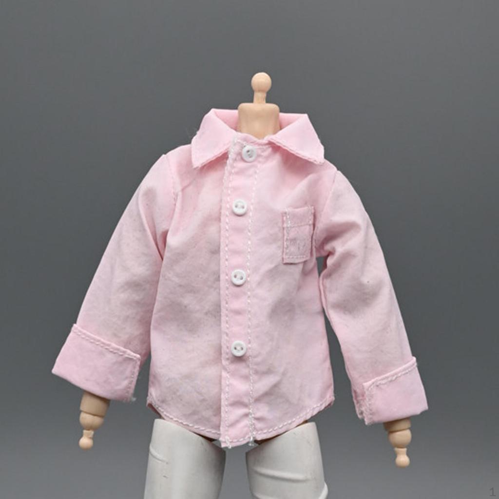 1/ Figure Shirt 6 inch Male Clothes Realistic Miniature Soft Cosplay Model DIY Doll Dressing