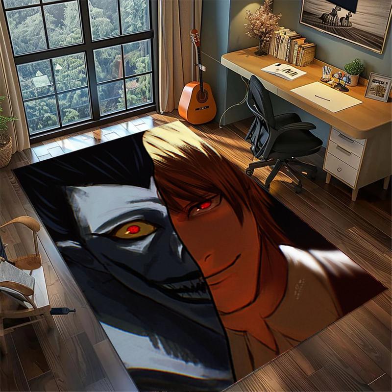 Death Note Large Area Rug Non Slip Washable Floor Mat Gamer Room Bedroom Home Decor—kwq15