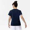 Short Sleeve Game Dynamotion Perfect for Club Navy Size S Women's Tennis/Badminton Shirt, Sweat-Wicking, Quick-Drying, Fit, Activities, Blue,