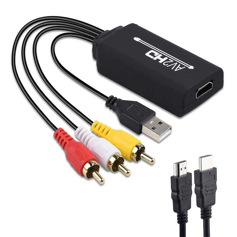 AV To HDMI Converter Cable - RCA To HDMI for TV and Projector