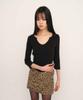 Kyuliti C 90S Line Slit Neck T-Shirt_Black